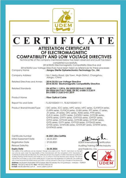 China Jiangsu Dierite Optoelectronics Technology Co.,Ltd. certification